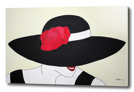 lady in a black hat