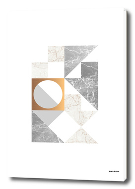 Marble Geometric Grey/White