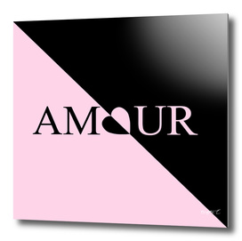 Chic Amour Heart Pink and Black Design