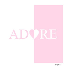 Chic ADORE Heart Pink and White Design