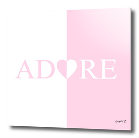 Chic ADORE Heart Pink and White Design