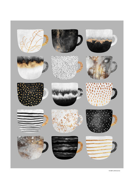 Pretty Coffee Cups 3 - Grey
