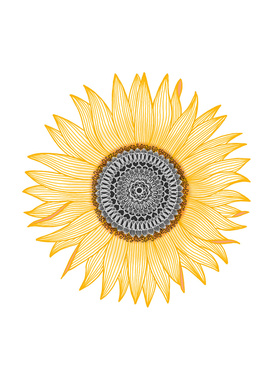 Golden Sunflower mandala