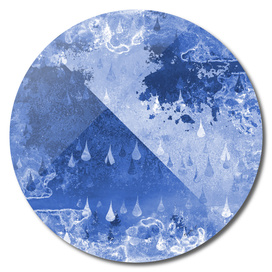 Abstract Blue RainDrops Design