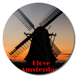 Amsterdam windmills Love