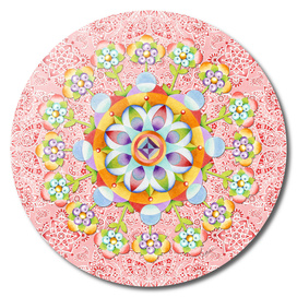 Pink Paisley Flower Mandala