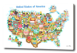 USA Map Illustration