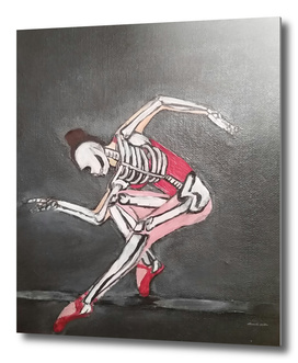 super imposed skeleton-ballerina