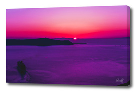 Purple Sunset in Oia