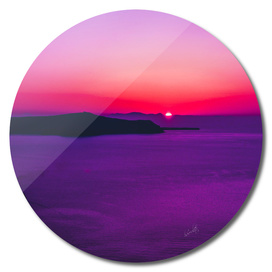 Purple Sunset in Oia