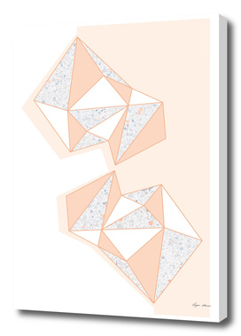Geometric Nude Color Terrazzo Abstract Design