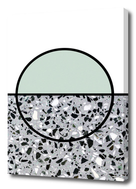 Minimal Modern Terrazzo Pattern Design Mint Green