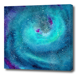 Emerald galaxy || watercolor