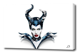 Lowpoly Maleficent Angelina Fantasy Fan art Illustration_8K