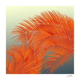 Summer Palm Leaves, Orange