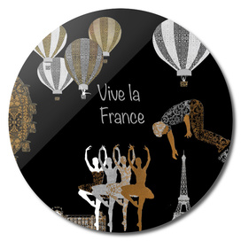 Vive La France (On Black Background)