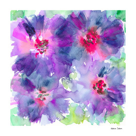 Purple bloom || watercolor