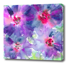 Purple bloom || watercolor