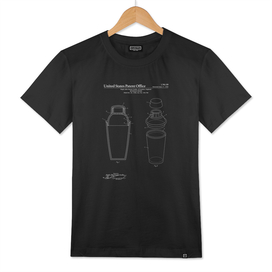 Cocktail Shaker Patent - Black