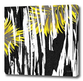 Abstract Palm Tree Leaves Design