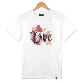 Flower Typography Love 006