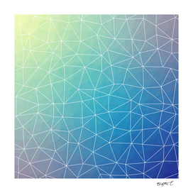 Abstract Blue Geometric Triangulated Design