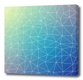 Abstract Blue Geometric Triangulated Design