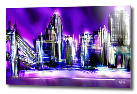 Purple Cincinnati Skyline