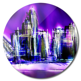 Purple Cincinnati Skyline
