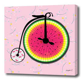 Vintage Bicycle Fruits Wheels Design