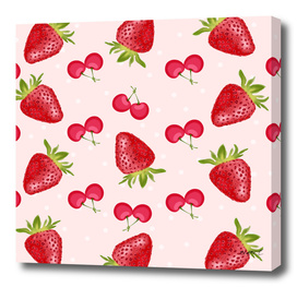 Strawberries Cherries Fiesta Pattern