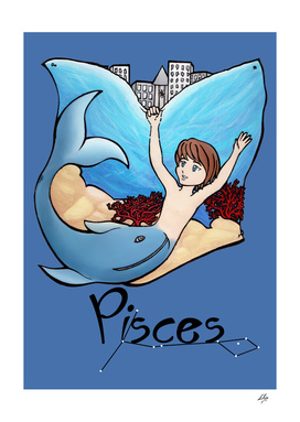 Pisces among the stars - series of T-shirts "Polaris”