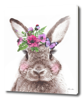 Bunny with flowers