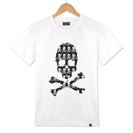 Skull and XBones in Black and White (Medium)