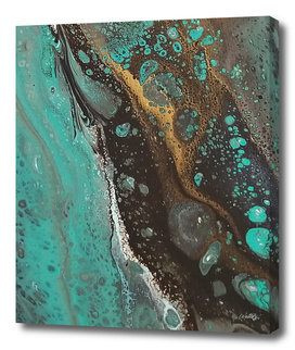 Fluid Acrylic study in rich colors