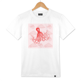 Octopus SeaShells Salmon Color Design