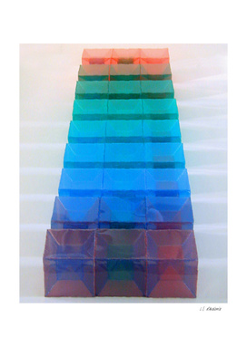 2-d Presentation of 3-d Representations of 4-d Cubes