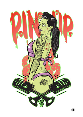Hot Rod Zombie Pinup