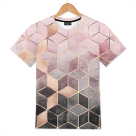 Pink And Grey Gradient Cubes
