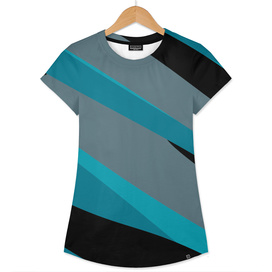 Turquoise gray and black abstract
