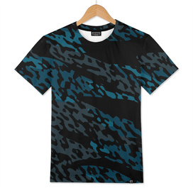 Blue gray and black camo abstract