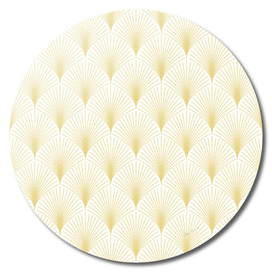 Gold and white art-deco geometric pattern