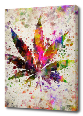 Marijuana Leaf in Color