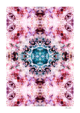 Abstract purple and blue boho pattern