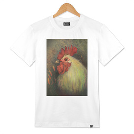 DonPedro - a White Rooster  - a mood booster_by CraftiesPot