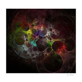 Multicolored fractal with holes