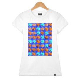 geometric polygon abstract pattern in blue and brown