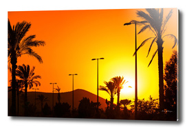 Orange Andalusian sunset