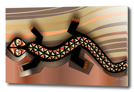 copper/gold lizard abstract.