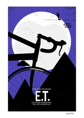Et falling off bicycle - ET poster